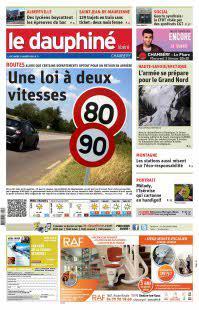 Le Dauphiné Libéré, Ed. Chambéry et Aix les Bains