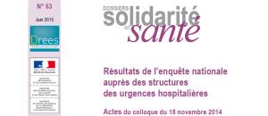 Publication de la DREES, dans la collection Dossiers Solidarité et Santé, du n° 63, juin 2015